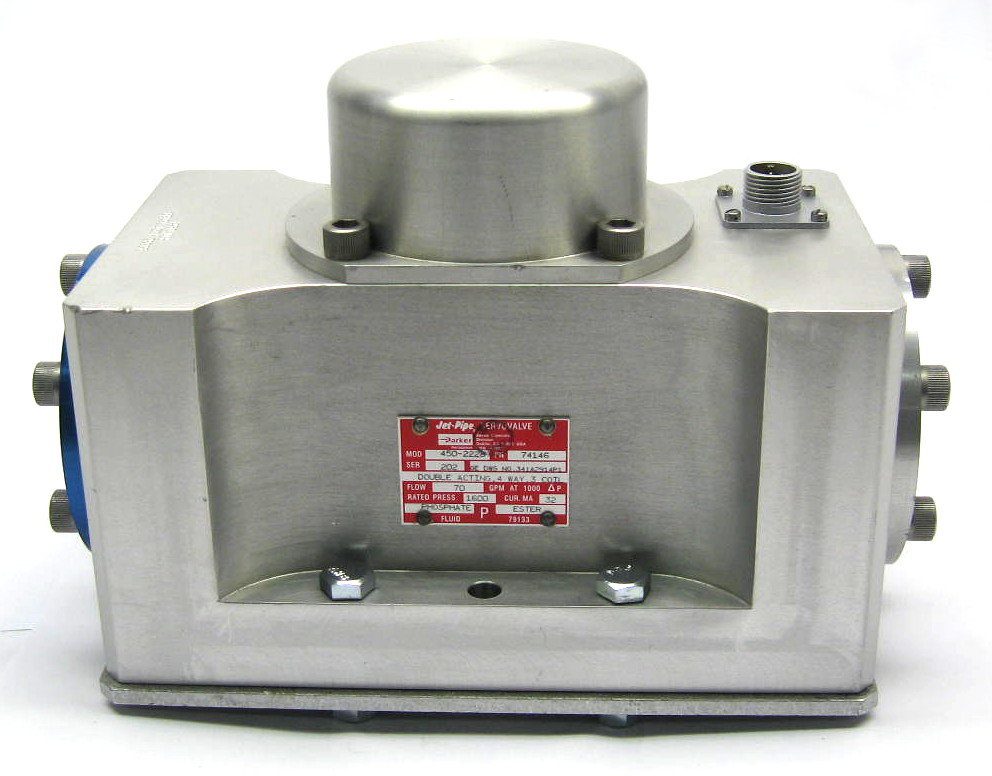 Abex servo valve body showing port connections and construction detail