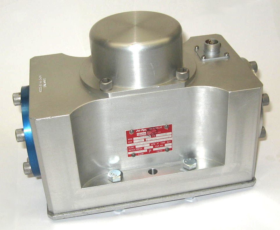 Industrial valve with red label
