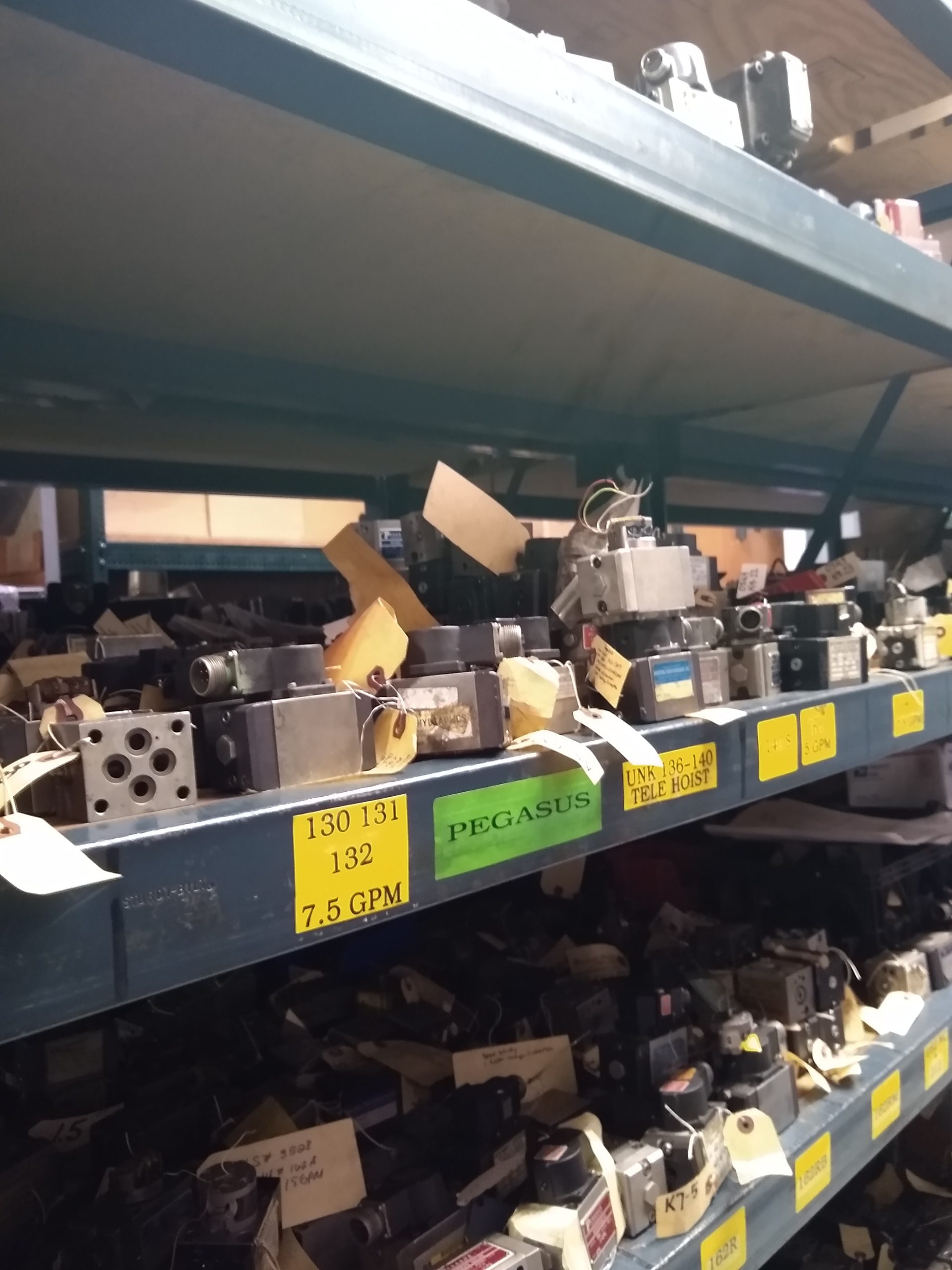 Pegasus servo valves on warehouse shelves at NC Servo Technology