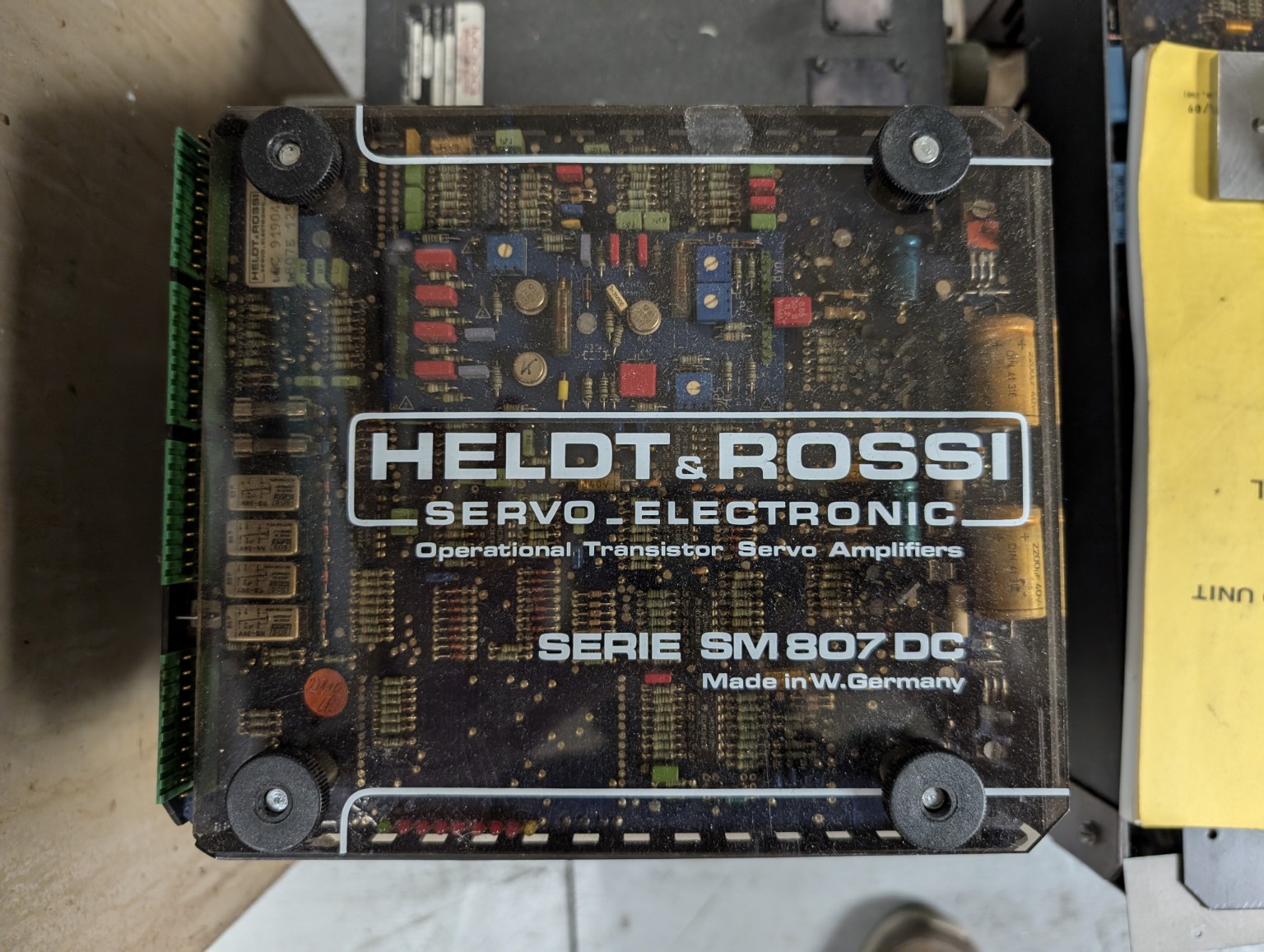 Heldt and Rossi servo electronic control unit serviced at NC Servo Technology