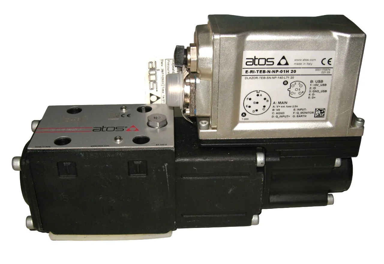 Atos DLKZOR servoproportional valve angled view at NC Servo Technology