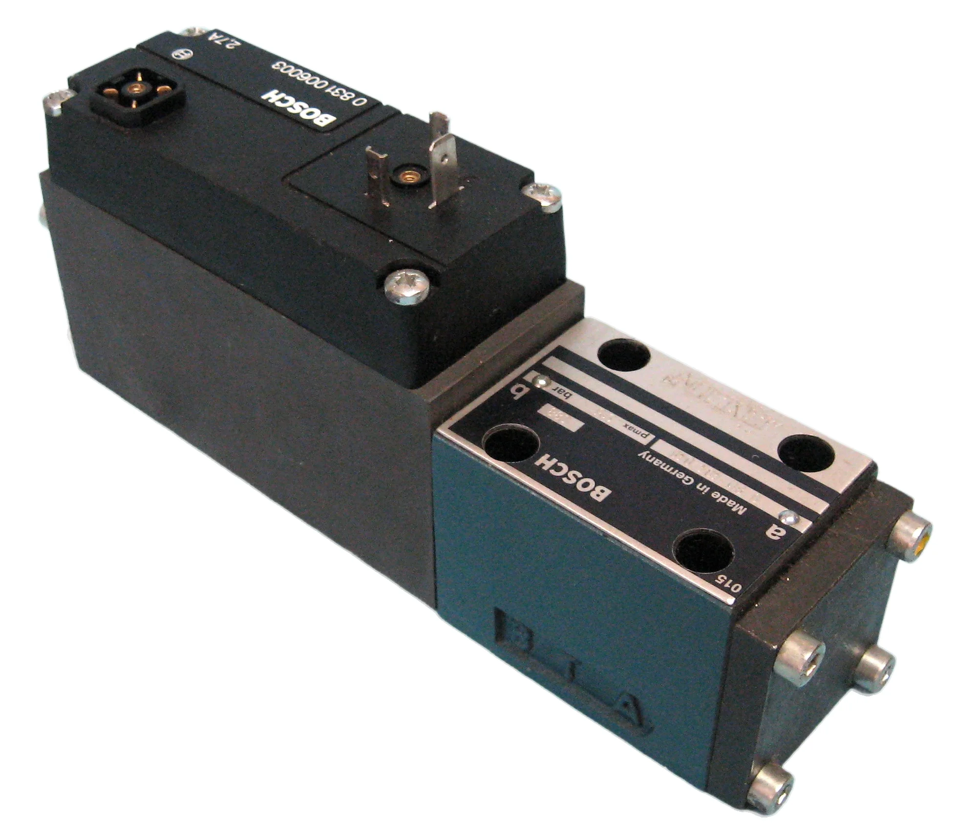 Bosch 0811404046 proportional valve assembly in for service at NC Servo Technology