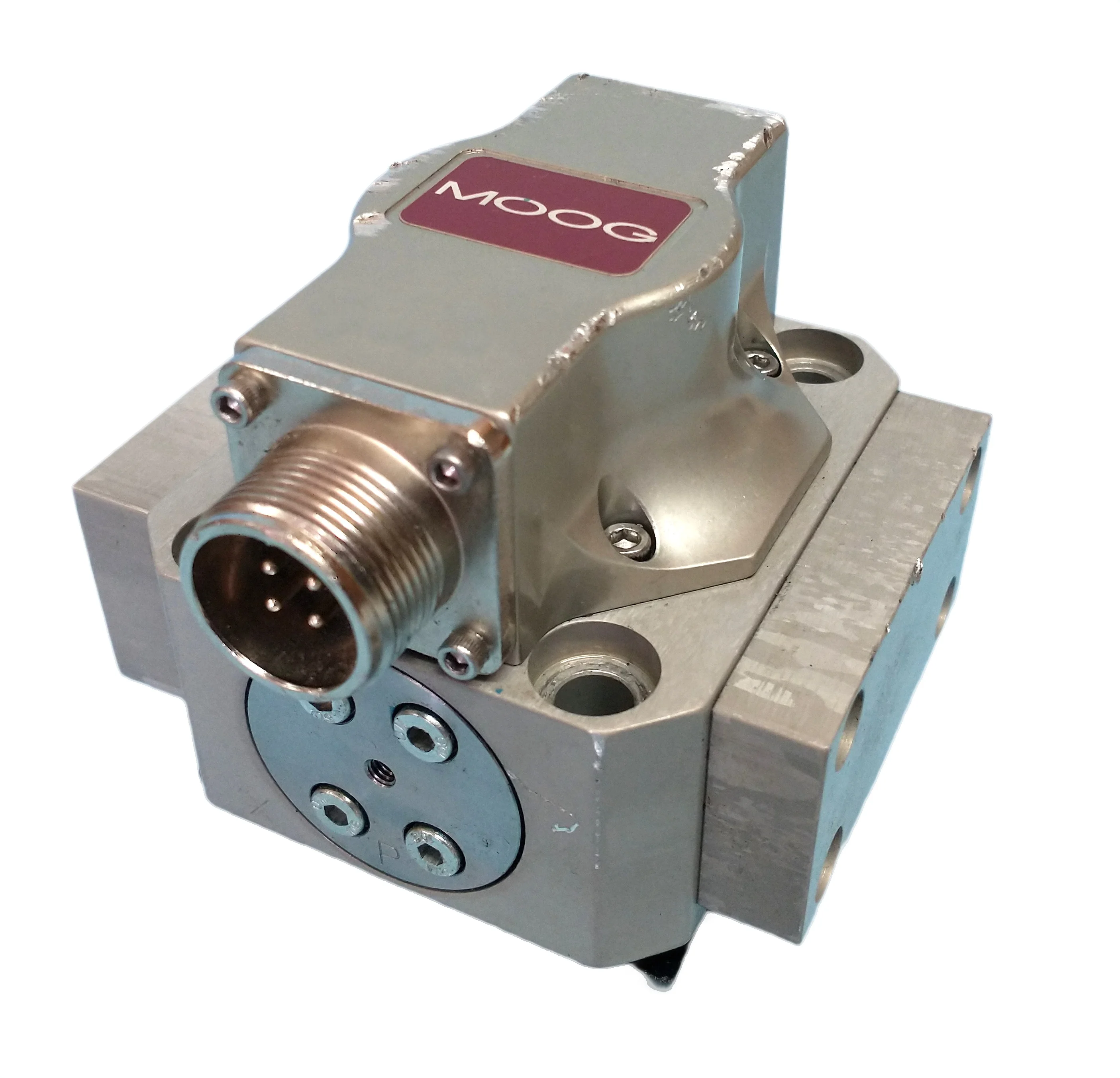 Moog G761 servo valve used in mobile crane hydraulic systems at NC Servo Technology