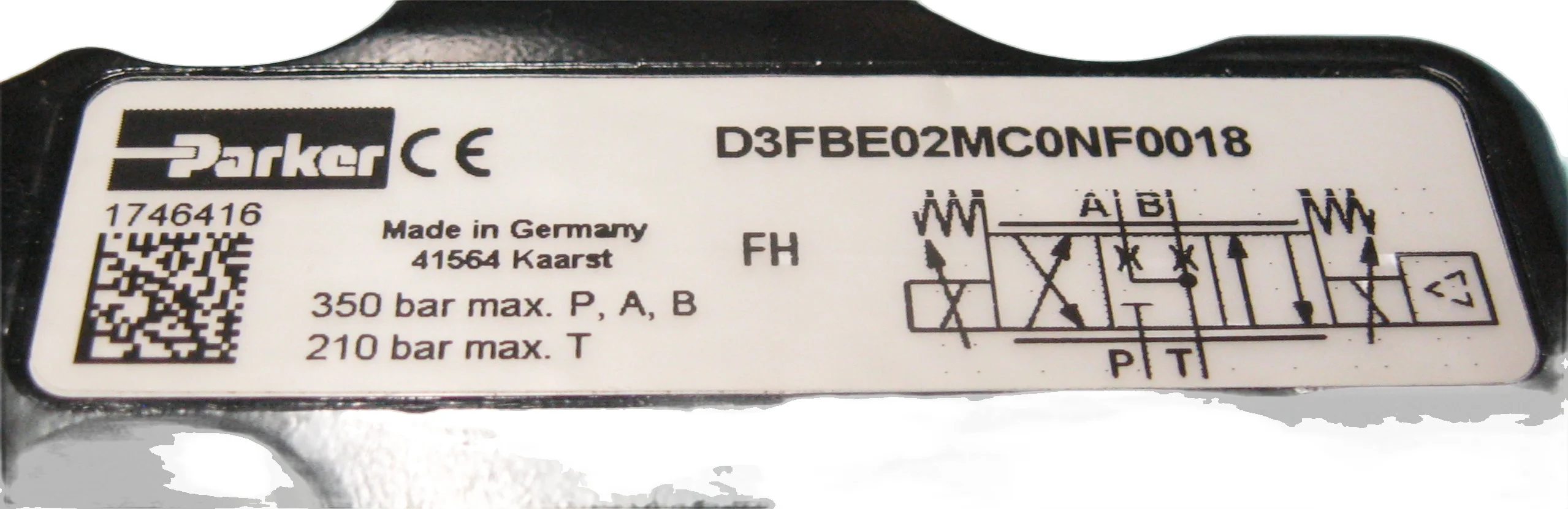 Parker D3F proportional valve, the type used on Bekum extrusion blow molding machines
