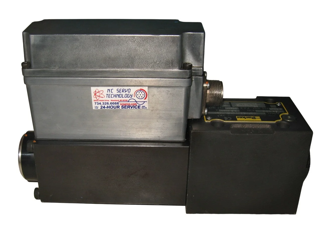 Parker D3F servo valve used in Uniloy blow molding machines