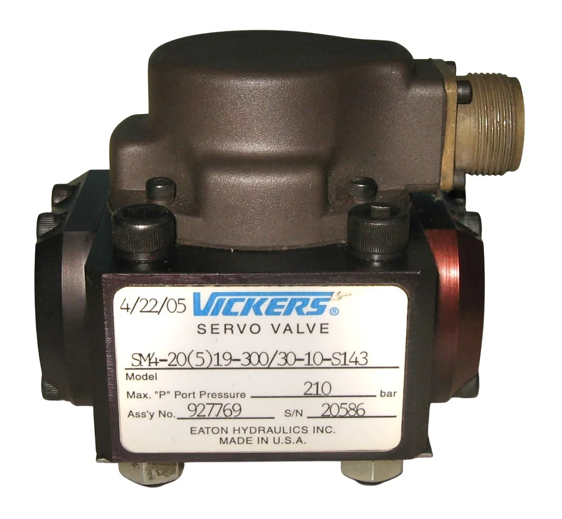 Vickers servo valve used in Sterling injection molding machines